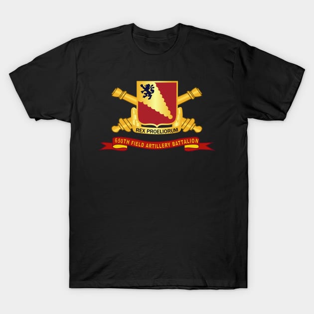 650th Field Artillery Battalion - DUI w Br - Ribbon X 300 T-Shirt by twix123844